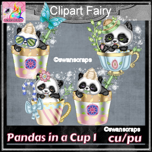 Panda's in a cup 1